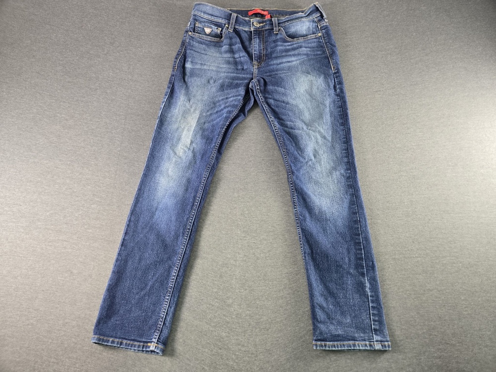 Guess Jeans Womens 32x30 Blue Medium Wash Slim Skinny Stretch Denim Pants